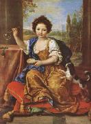 Pierre Mignard Girl Bloing Soap Bubbles (mk08) oil painting artist